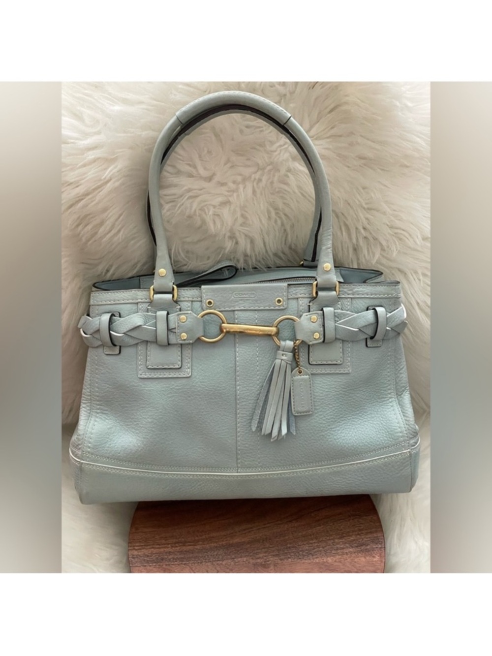 COACH Baby Blue Pebble Leather
2006 Hampton's Carryall - Picture 4 of 16